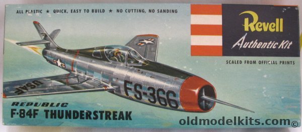 Revell 1/54 F-84F Thunderstreak Pre 'S' Kit with Two-Piece Stand (Early First Issue), H215-79 plastic model kit